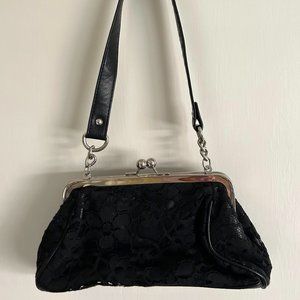 Nine West Black Lace Evening Bag Purse